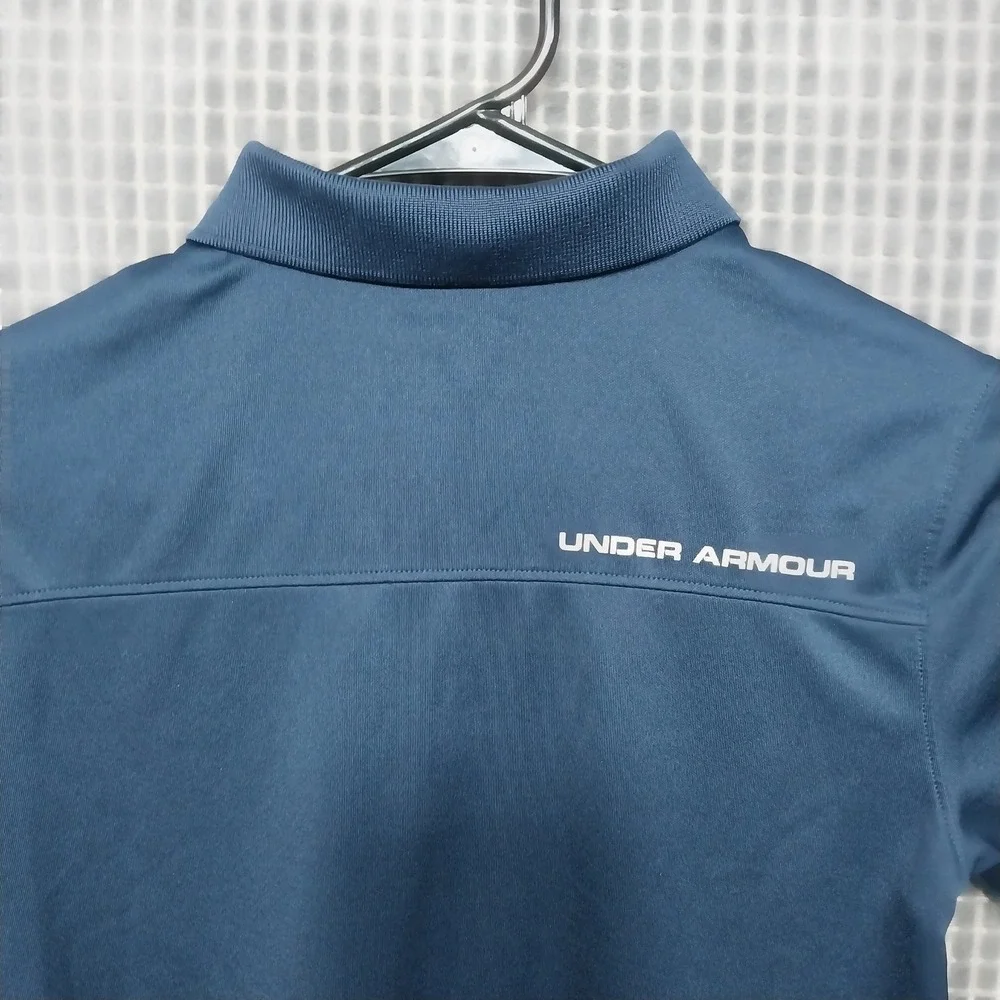 Under Armour Boys Polo Shirt HeatGear Loose Fit YMD Navy Blue